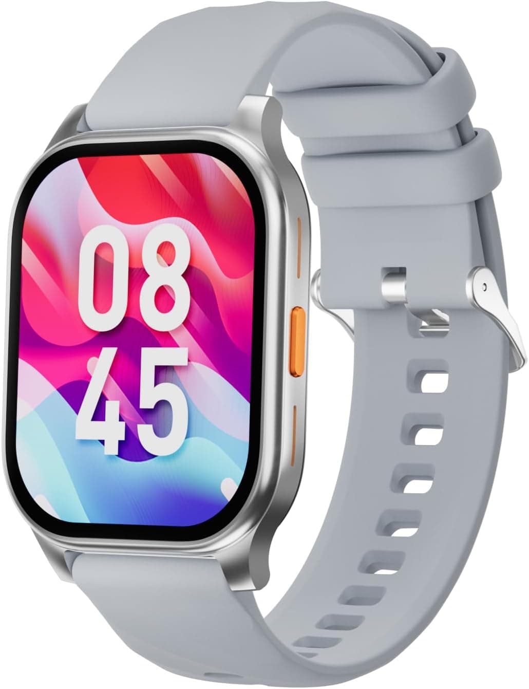 Smart Watch (Answer/Make Calls), 2.04" HD SmartWatch for Men Women 123Sport Modes, Fitness Activity Tracker, IP68 Waterproof, Smart Watches for Android iOS, Silver